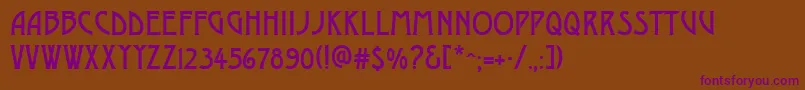 GeDelphinaeusCaps Font – Purple Fonts on Brown Background
