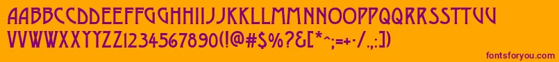 More about GeDelphinaeusCaps Font GeDelphinaeusCaps Font – Purple Fonts on Orange Background