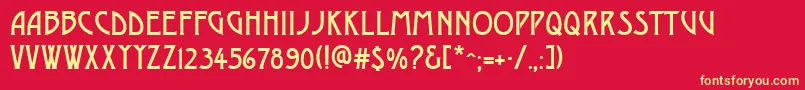 Más sobre la fuente GeDelphinaeusCaps fuente GeDelphinaeusCaps – Fuentes Amarillas Sobre Fondo Rojo