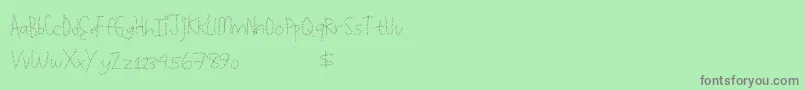 Summerwatermelon-Schriftart – Graue Schriften auf grünem Hintergrund