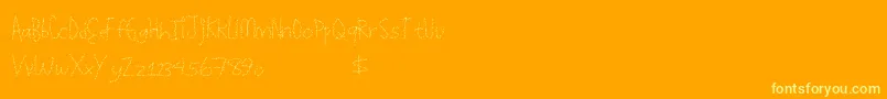 Summerwatermelon Font – Yellow Fonts on Orange Background