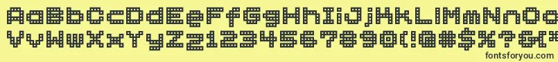 Bmblock Font – Black Fonts on Yellow Background