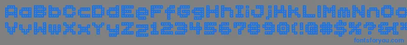 Bmblock Font – Blue Fonts on Gray Background