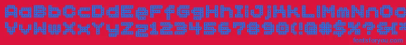 Bmblock Font – Blue Fonts on Red Background