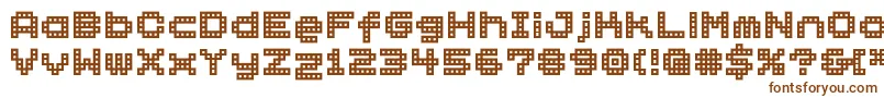 Шрифт Bmblock – коричневые шрифты на белом фоне