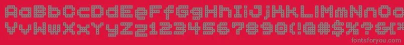 Bmblock Font – Gray Fonts on Red Background