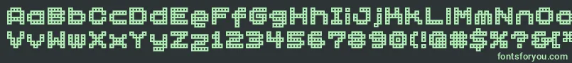 Bmblock Font – Green Fonts on Black Background