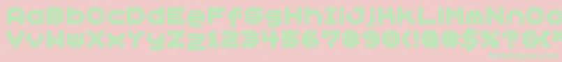 Bmblock Font – Green Fonts on Pink Background