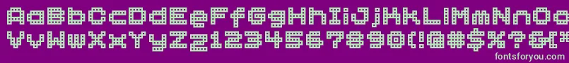 Bmblock Font – Green Fonts on Purple Background