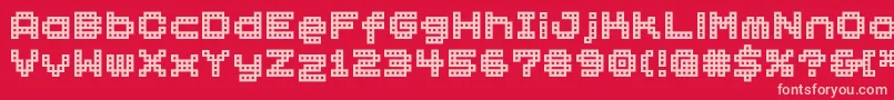 Bmblock Font – Pink Fonts on Red Background