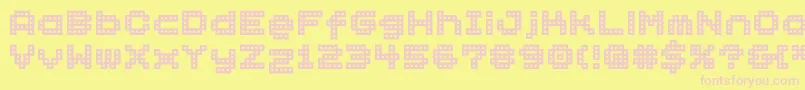 Шрифт Bmblock – розовые шрифты на жёлтом фоне