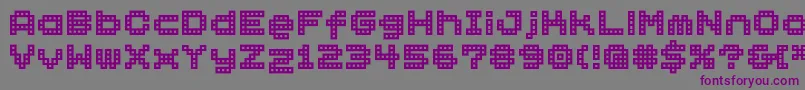 Bmblock Font – Purple Fonts on Gray Background