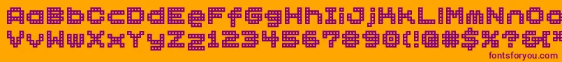 Bmblock Font – Purple Fonts on Orange Background