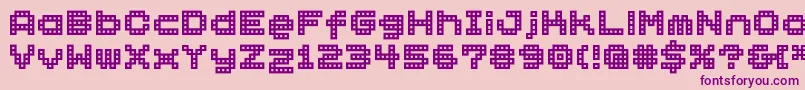 Bmblock Font – Purple Fonts on Pink Background