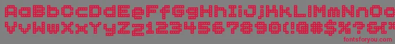Bmblock Font – Red Fonts on Gray Background