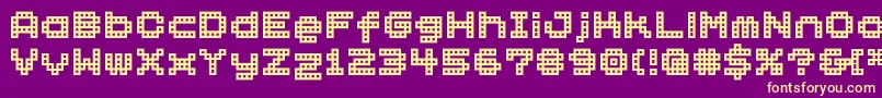 Bmblock Font – Yellow Fonts on Purple Background
