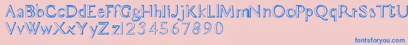 Breo Font – Blue Fonts on Pink Background