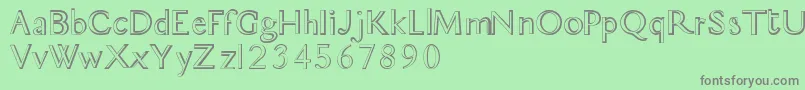 フォントBreo – 緑の背景に灰色の文字