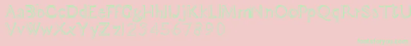 Breo Font – Green Fonts on Pink Background