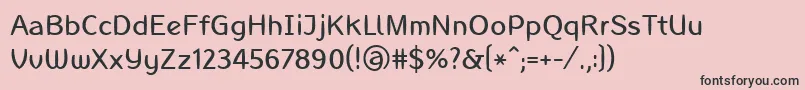 Police LinotypeInagurRegular – polices noires sur fond rose
