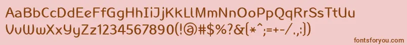 Шрифт LinotypeInagurRegular – коричневые шрифты на розовом фоне