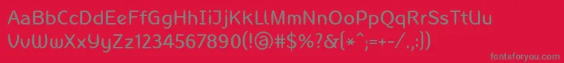 LinotypeInagurRegular Font – Gray Fonts on Red Background