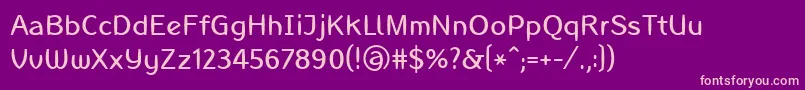 LinotypeInagurRegular Font – Pink Fonts on Purple Background
