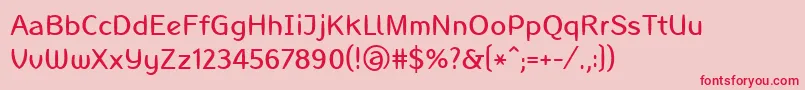 LinotypeInagurRegular Font – Red Fonts on Pink Background