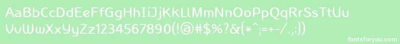 LinotypeInagurRegular Font – White Fonts on Green Background