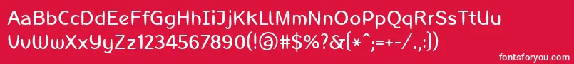 フォントLinotypeInagurRegular – 赤い背景に白い文字