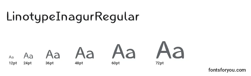 Размеры шрифта LinotypeInagurRegular