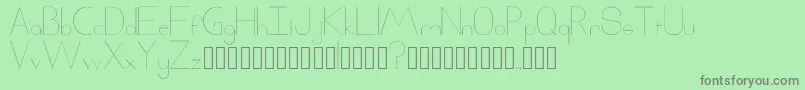 Xack Font – Gray Fonts on Green Background