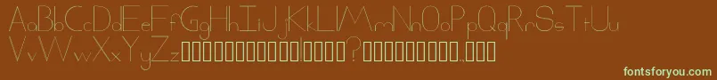Шрифт Xack – зелёные шрифты на коричневом фоне