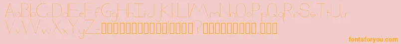 Xack-Schriftart – Orangefarbene Schriften auf rosa Hintergrund