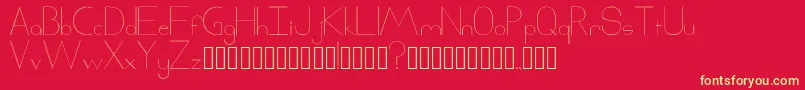 Xack Font – Yellow Fonts on Red Background