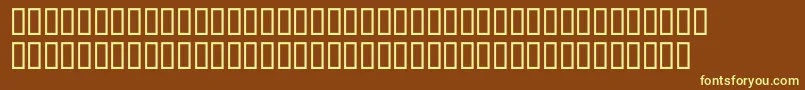 McsCircleFat-fontti – keltaiset fontit ruskealla taustalla