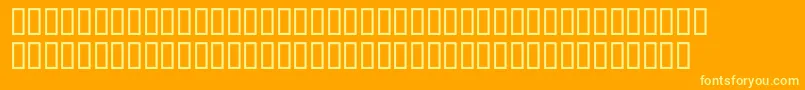 McsCircleFat-Schriftart – Gelbe Schriften auf orangefarbenem Hintergrund