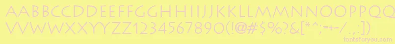 Lithographlight Font – Pink Fonts on Yellow Background