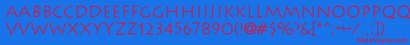 Lithographlight Font – Red Fonts on Blue Background