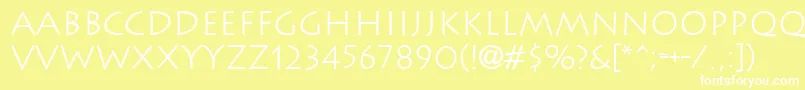 Lithographlight Font – White Fonts on Yellow Background