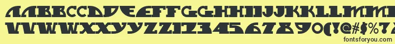 Mygalswoopynf Font – Black Fonts on Yellow Background