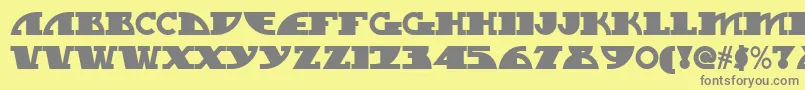 Mygalswoopynf Font – Gray Fonts on Yellow Background