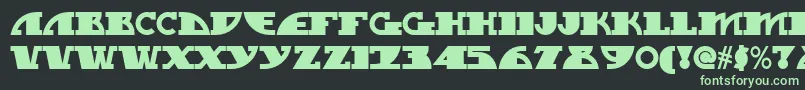 Mygalswoopynf Font – Green Fonts on Black Background