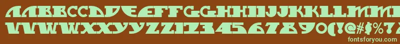 Mygalswoopynf Font – Green Fonts on Brown Background