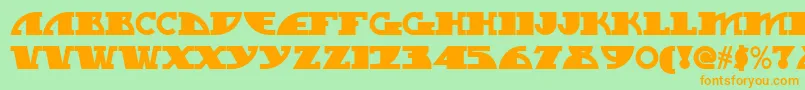 Mygalswoopynf Font – Orange Fonts on Green Background