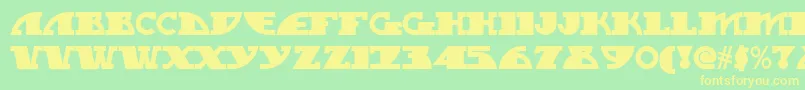 Mygalswoopynf Font – Yellow Fonts on Green Background