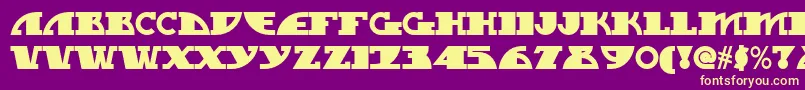 Mygalswoopynf Font – Yellow Fonts on Purple Background