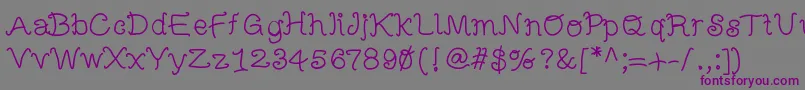 Mbfunscript Font – Purple Fonts on Gray Background