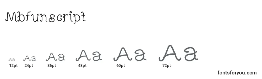 Размеры шрифта Mbfunscript