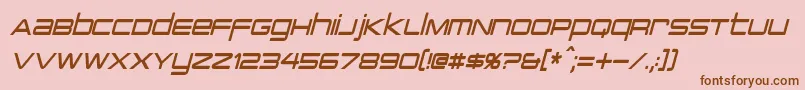 fuente PcapTerminalCondensedItalic – Fuentes Marrones Sobre Fondo Rosa